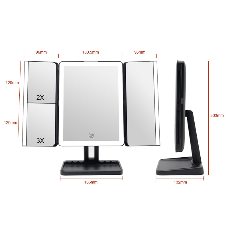 Espejo LED Tri Fold Glow