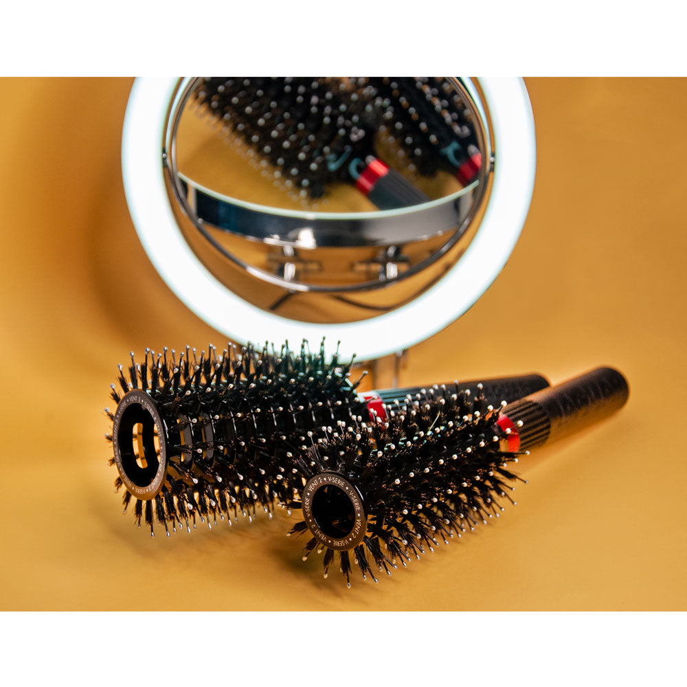 Kit Cepillos Redondo Jaguar  Vent con cerdas naturales