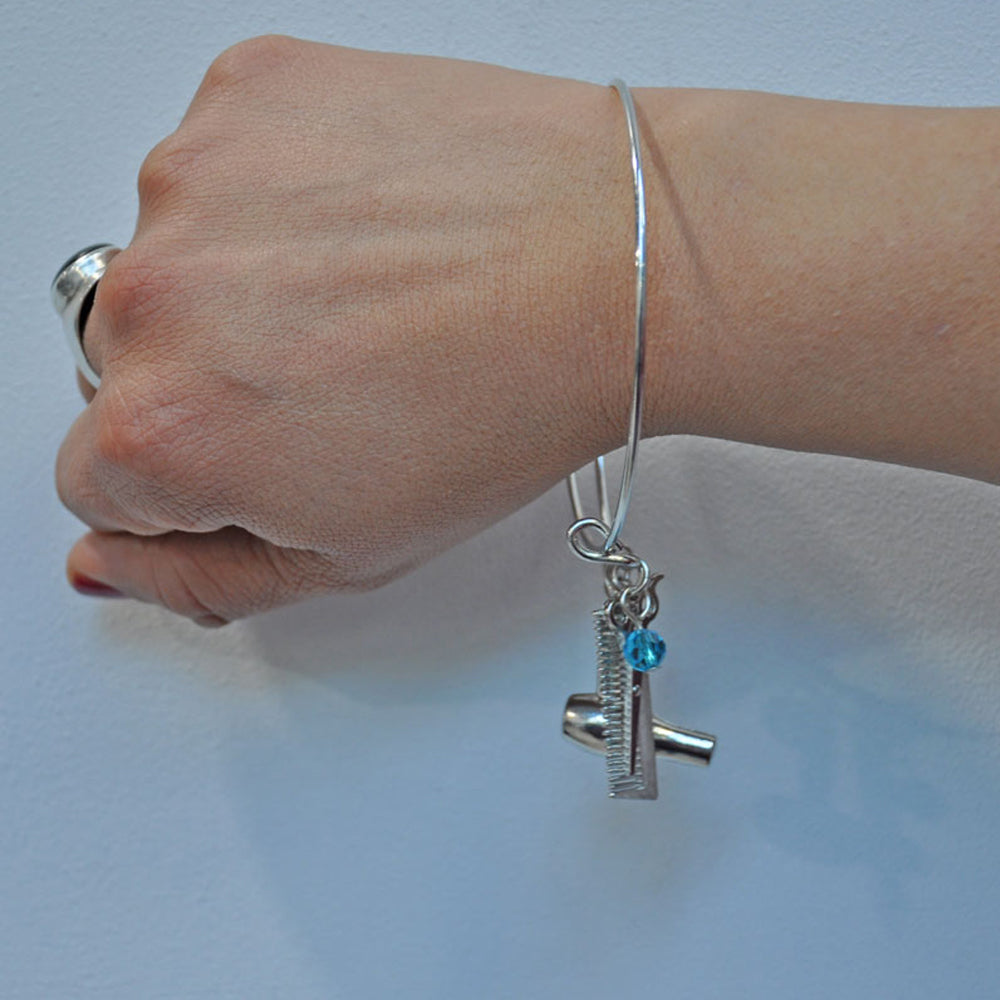 Pulsera Peluquero Plateada