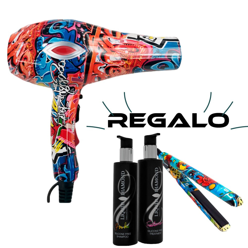 Secador De Pelo Graffiti + Regalo
